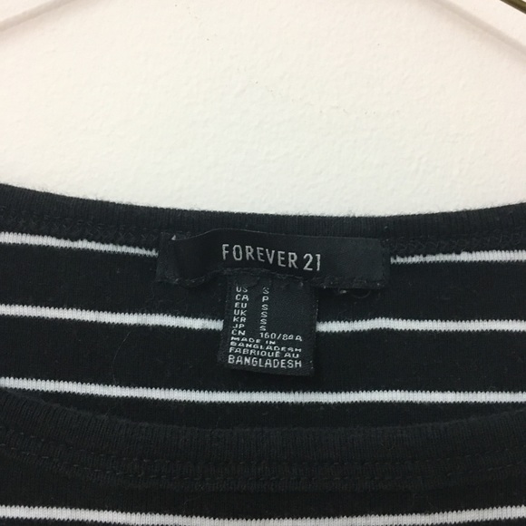 Striped Blue and White Top with Buttons - Picture 3 of 5